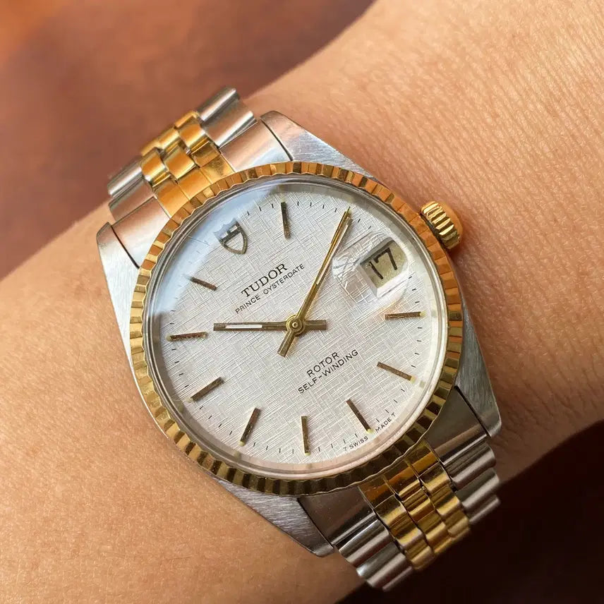 [BUNJANG] Tudor Prince Gold-Plated Automatic Watch / [14k 베젤] 빈티지 튜더 프린스 콤비 금장 썬레이 오토메틱