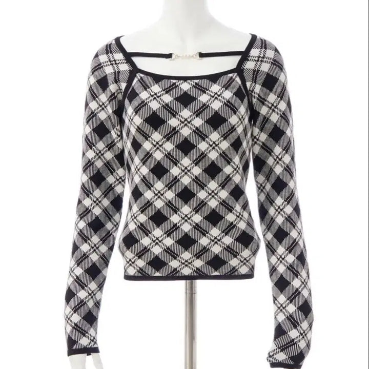 [BUNJANG] INGNI Knit Sweater / INGNI 잉그니 체크 니트 스나계 양산형