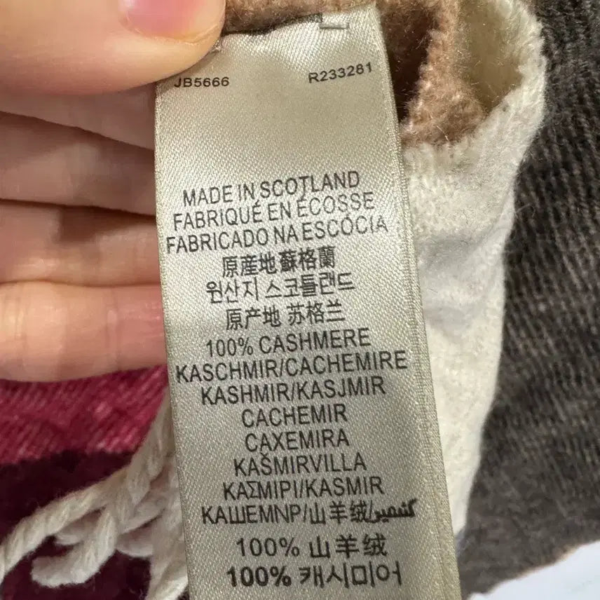 [BUNJANG] Burberry Cashmere Check Muffler / 버버리 체크 캐시미어  머플러 정품