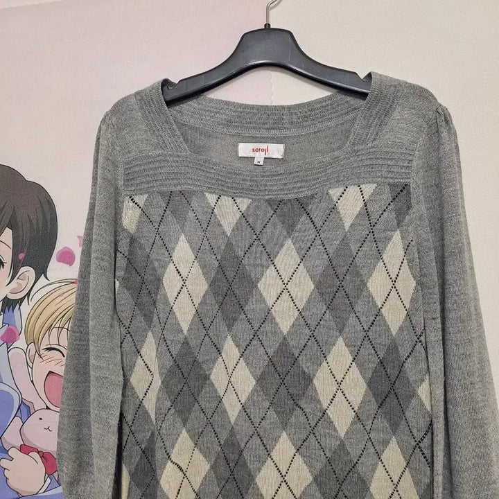 [SOLD OUT] 빈티지 코코모리 사와코 블랙모리 아가일 니트