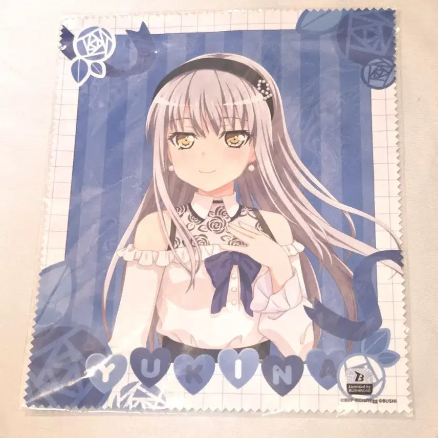 [BUNJANG] Roselia Yukina Unopened Towel / 뱅드림 로젤리아 유키나 안경 수건(미개봉)