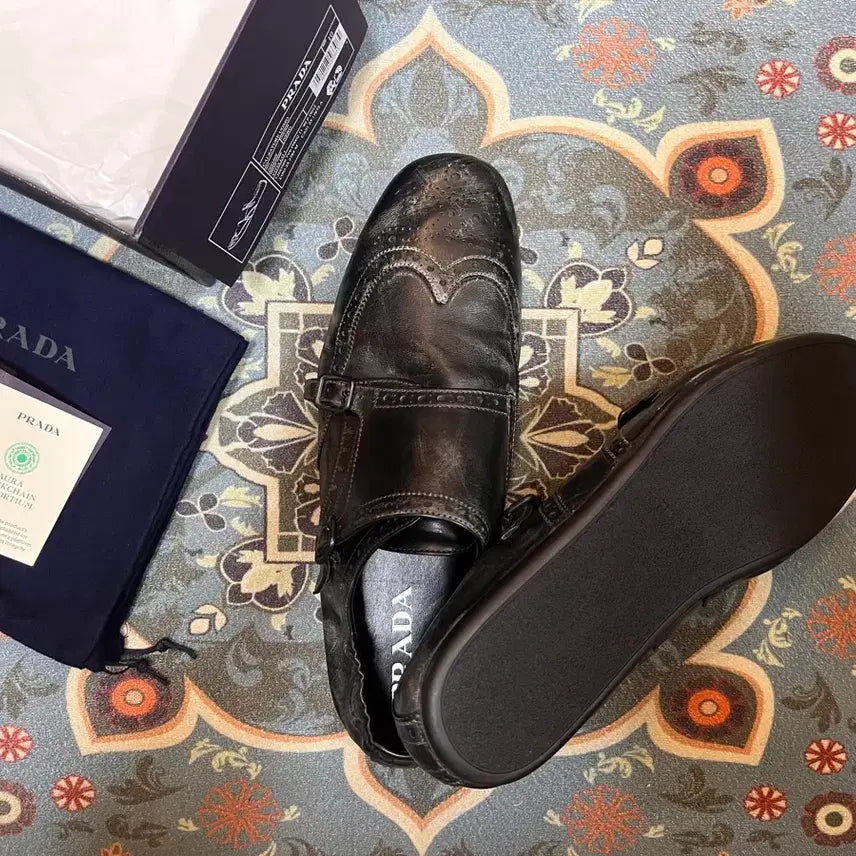 [BUNJANG] Prada Double Monk Strap Black UK10 / 프라다 더블 몽크스트랩 블랙 UK10 새상품