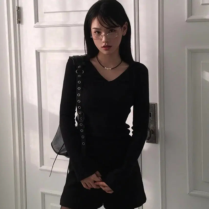 [BUNJANG] Ably Tweed Shorts - Black / 에이블리 트위드 반바지M (검정)