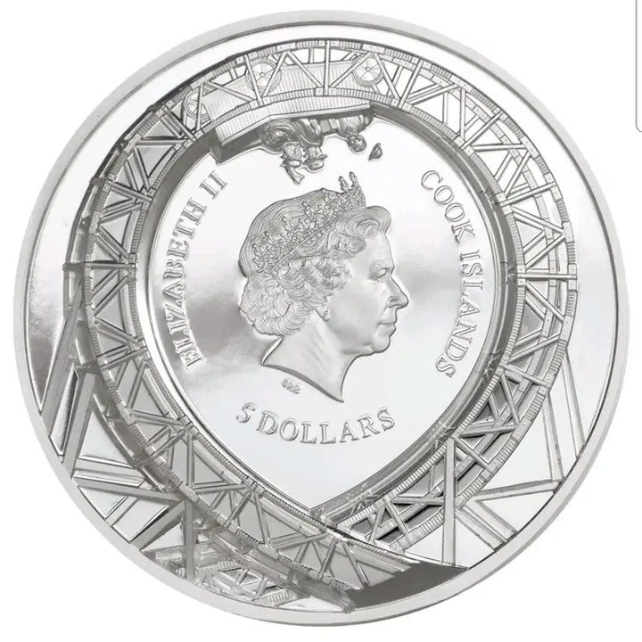 [BUNJANG] Cook Islands 2021 Loop the Loop Ultra High Relief Silver Coin / 쿡제도 1온스 은화 2021 루프더루프 초고부조 실버바 은 달러
