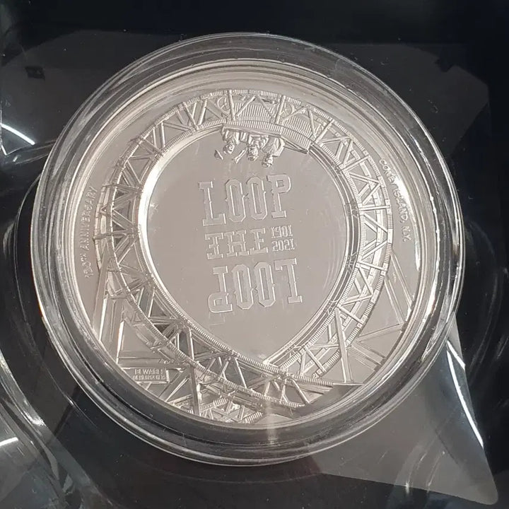 [BUNJANG] Cook Islands 2021 Loop the Loop Ultra High Relief Silver Coin / 쿡제도 1온스 은화 2021 루프더루프 초고부조 실버바 은 달러