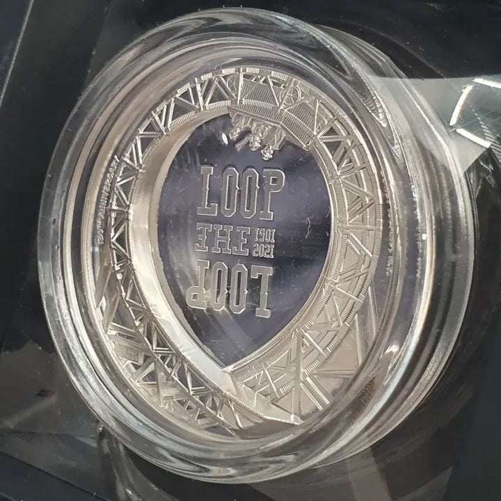 [BUNJANG] Cook Islands 2021 Loop the Loop Ultra High Relief Silver Coin / 쿡제도 1온스 은화 2021 루프더루프 초고부조 실버바 은 달러