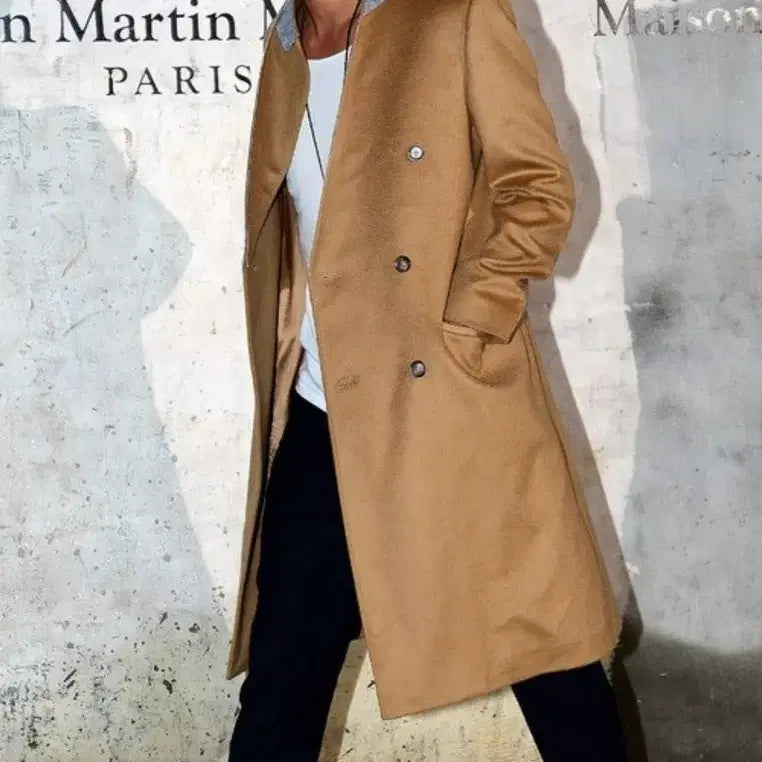[BUNJANG] H&amp;M x Maison Margiela Camel Coat (Size 46) / H&amp;M x 마르지엘라 / 코트 / 카멜 / 사이즈 46