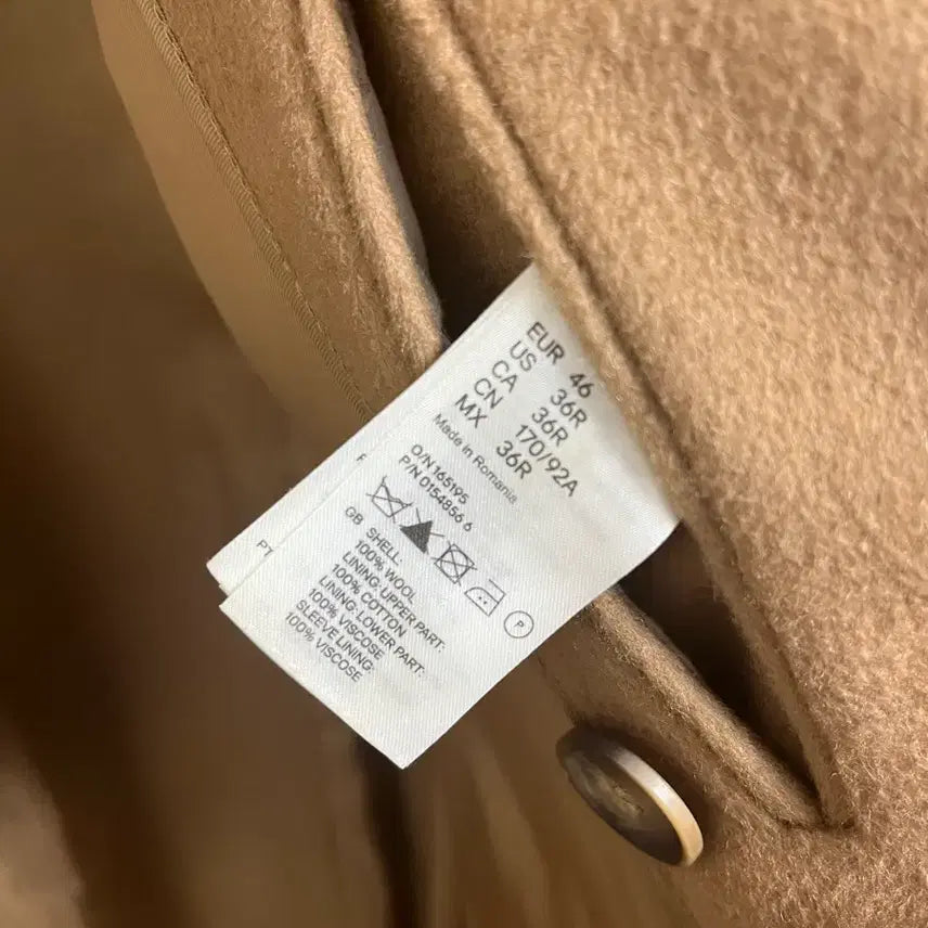 [BUNJANG] H&amp;M x Maison Margiela Camel Coat (Size 46) / H&amp;M x 마르지엘라 / 코트 / 카멜 / 사이즈 46