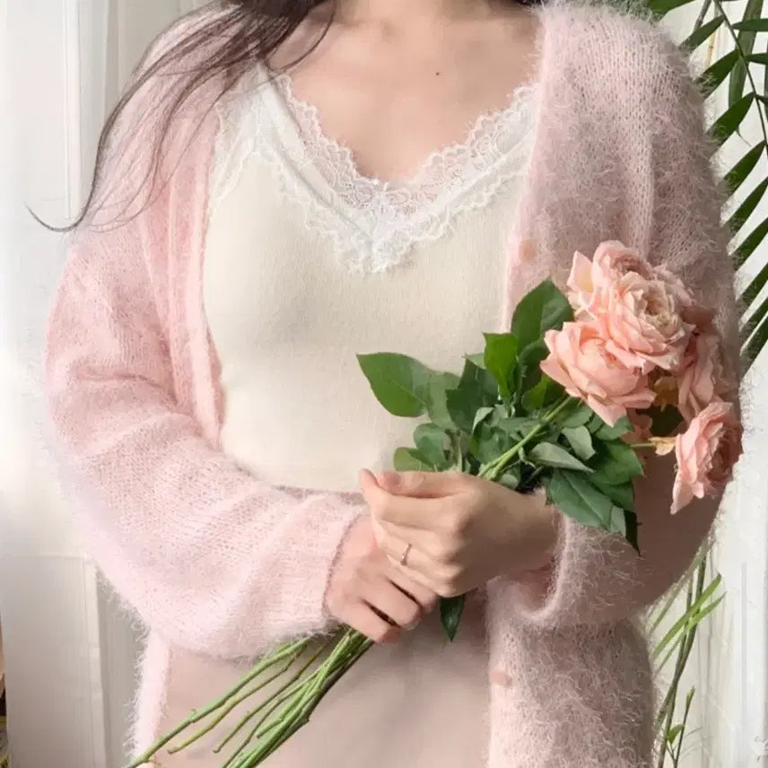 [BUNJANG] Milkcocoa Lace Slip Tank Top / [밀크코코아] 레이스 슬립 나시 (wool 50%)