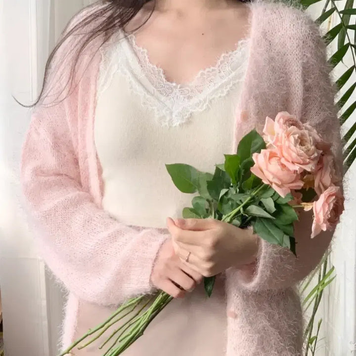 [BUNJANG] Milkcocoa Lace Slip Tank Top / [밀크코코아] 레이스 슬립 나시 (wool 50%)