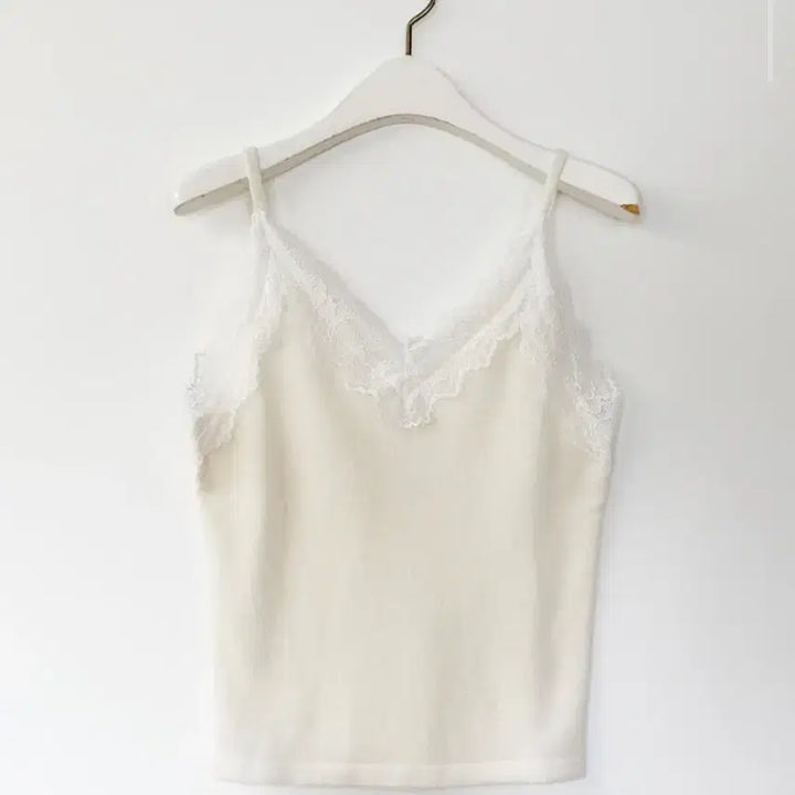 [BUNJANG] Milkcocoa Lace Slip Tank Top / [밀크코코아] 레이스 슬립 나시 (wool 50%)