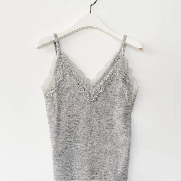 [BUNJANG] Milkcocoa Lace Slip Tank Top / [밀크코코아] 레이스 슬립 나시 (wool 50%)