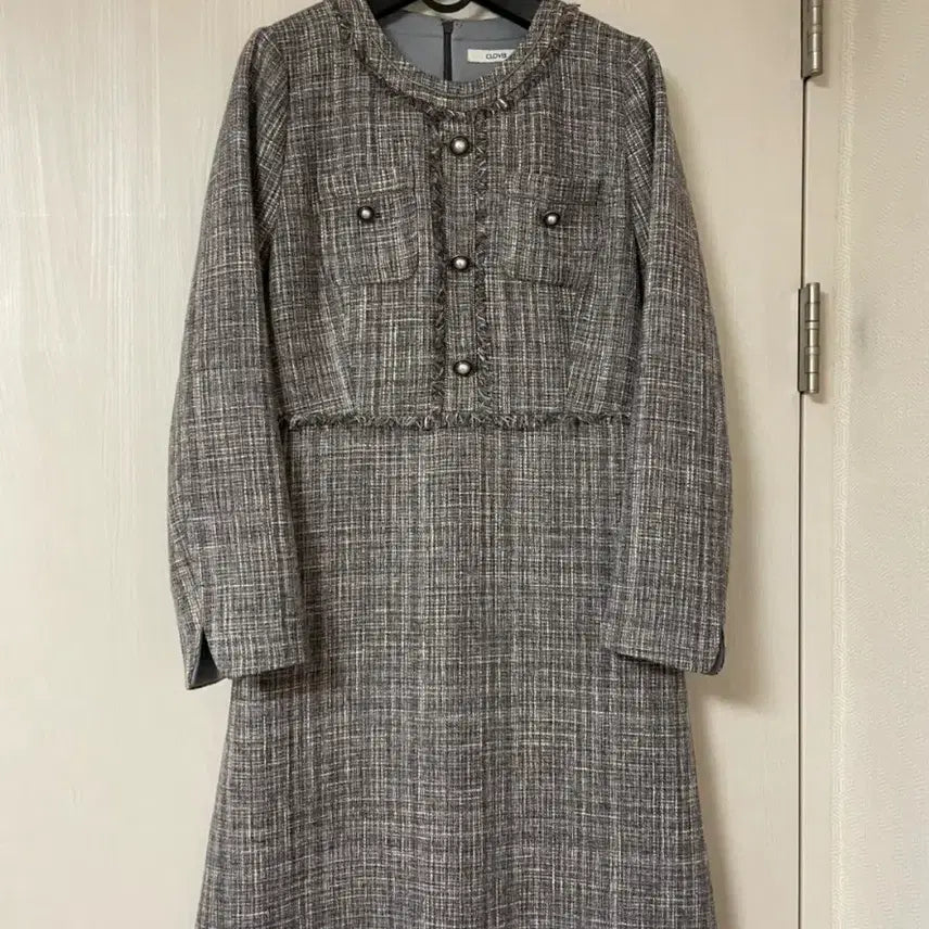 [BUNJANG] Elegant Tweed Dress / 보관만) 단아한 트위드 원피스( 하객룩오피스룩)