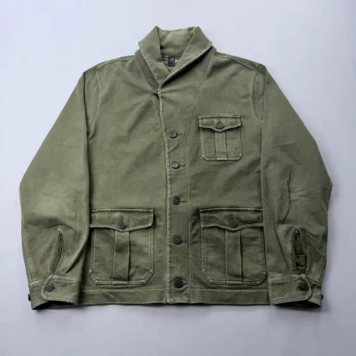 [BUNJANG] RRL Shawl Collar Jacket Khaki / RRL 더블알엘 숄카라 자켓 카키