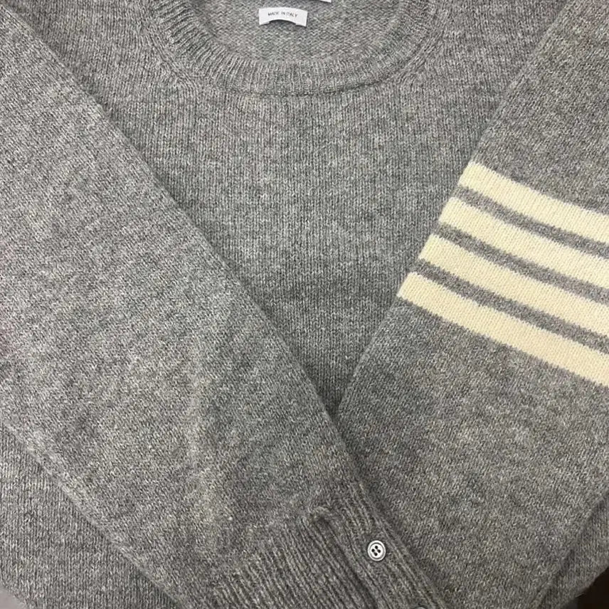 [BUNJANG] Thom Browne Gray Diagonal Knit / 톰브라운 회색 사선 니트