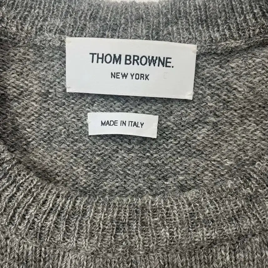 [BUNJANG] Thom Browne Gray Diagonal Knit / 톰브라운 회색 사선 니트