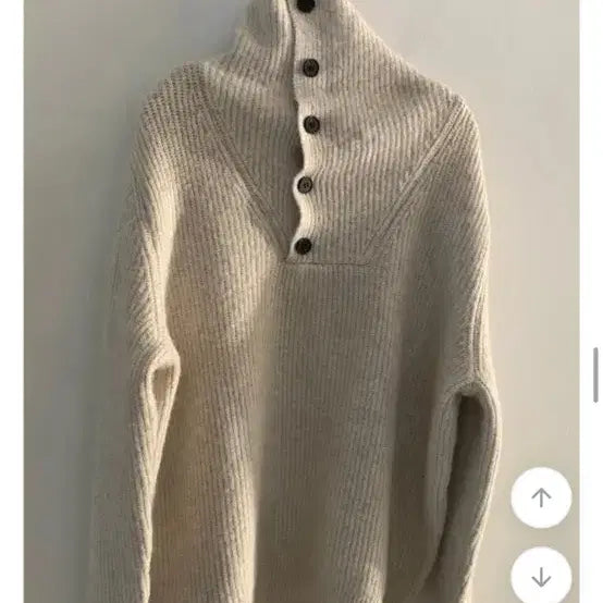 [BUNJANG] Four Nine Hand Warmer Polar Knit Oatmeal / 에이블리 포우나인 핸드워머 폴라 니트 오트밀