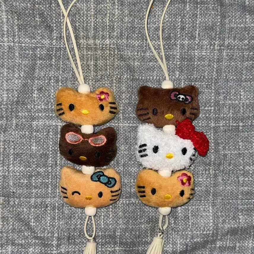 [BUNJANG] Hello Kitty 3-Layer Doll Keyring Bundle / 헬로키티 3단 인형 키링 2종 일괄