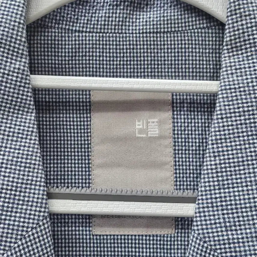 [BUNJANG] Blank Double-Breasted Check Blazer / 빈폴 네이비 체크 더블 자켓