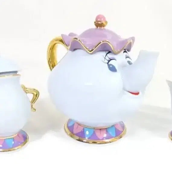 [BUNJANG] Disney Beauty and the Beast Tea Set / 미녀와 야수 찻잔 세트 (디즈니랜드 정품. 새상품)