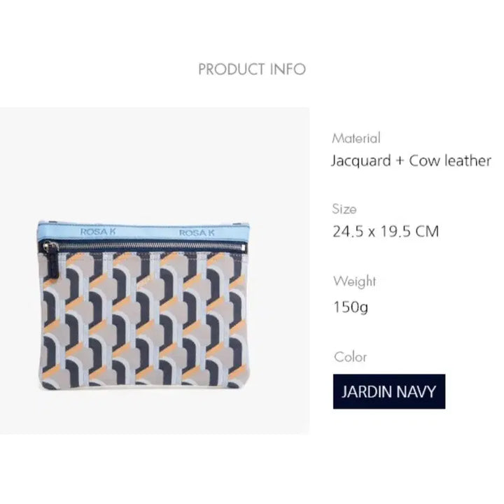 [BUNJANG] Rosa.K Jacquard Clutch SS_NY Bag / [로사케이] 자카드 클러치 SS_NY (RCWSBF755NYSS)