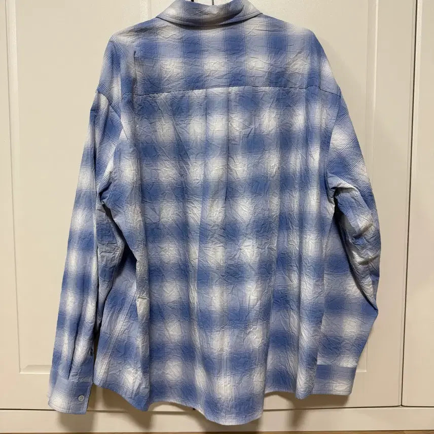 [BUNJANG] Moma Design Blue Crinkle Shirt 48 / 모마디자인 블루 크링클 셔츠 48