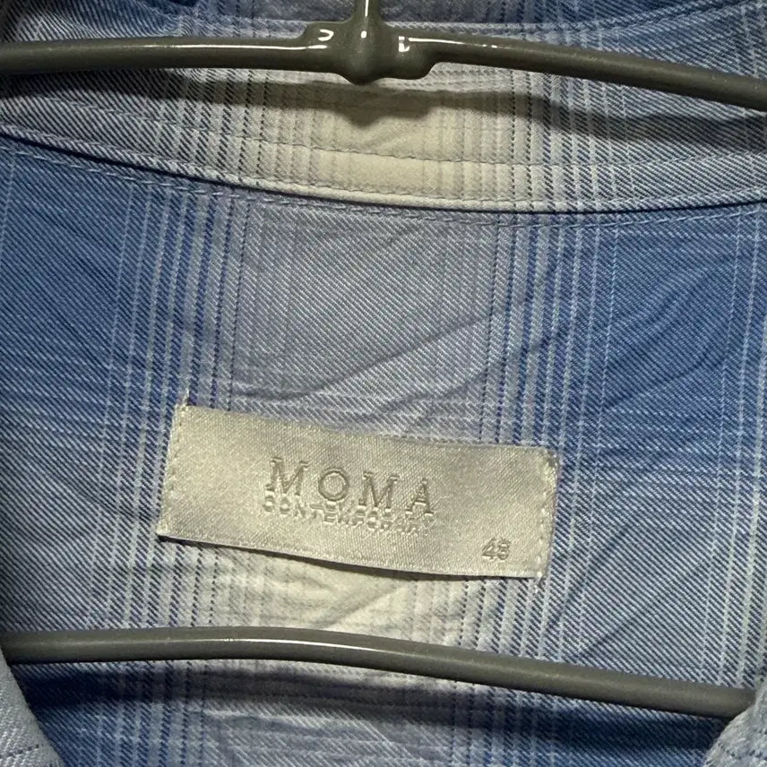 [BUNJANG] Moma Design Blue Crinkle Shirt 48 / 모마디자인 블루 크링클 셔츠 48