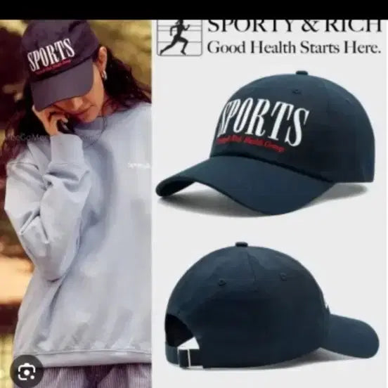 [BUNJANG] Sporty & Rich Cap Navy / Sporty & Rich 볼캡 스포티앤리치 모자