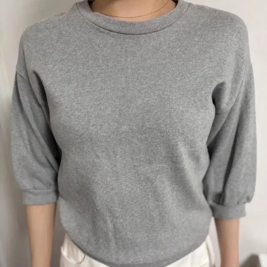 [BUNJANG] Gray Balloon Fit Sweatshirt / 회색 벌룬핏 맨투맨 티셔츠