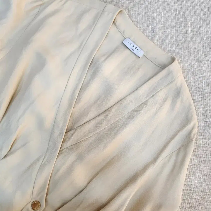[BUNJANG] Sandro Beige Pleated Dress / 산드로 베이지 원피스 플리츠 한섬