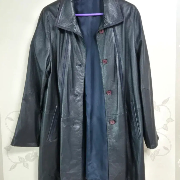 [BUNJANG] Fiombo Leather Long Coat (Size 34) / 피옴보 가죽 롱코트  34