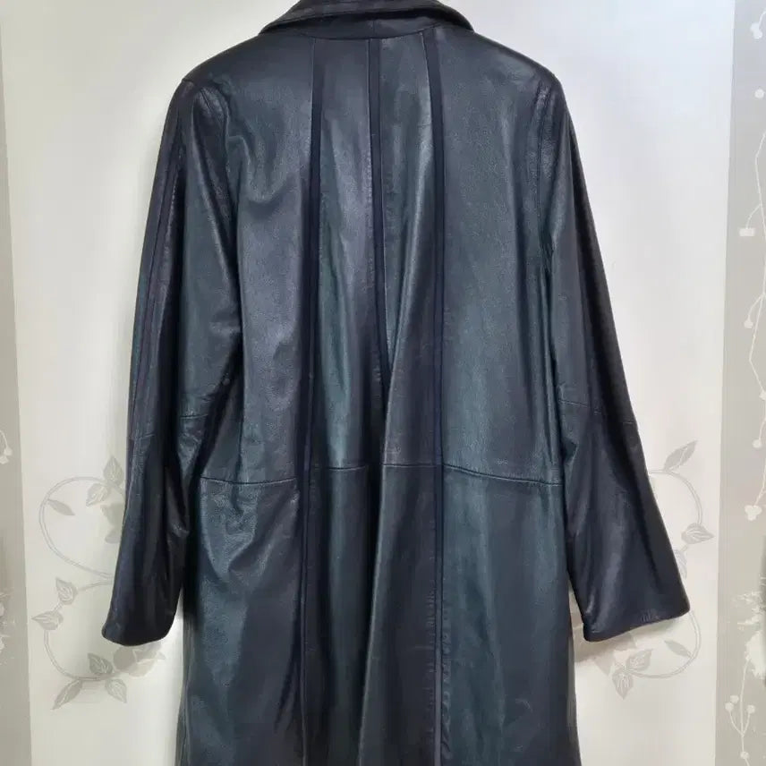 [BUNJANG] Fiombo Leather Long Coat (Size 34) / 피옴보 가죽 롱코트  34