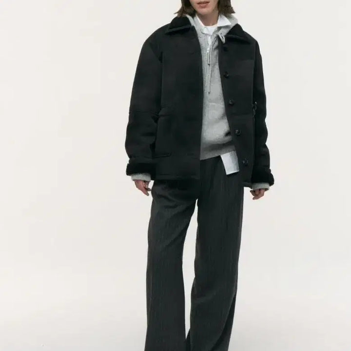 [BUNJANG] Martha Shearling Jacket (Black) / 카달로그 무스탕 Martha Shearling Jacket(Black)