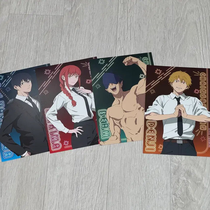 [BUNJANG] Chainsaw Man Animate POB Illustration Card Bundle Set / 일괄) 체인소맨 애니메이트 특전 일러스트 카드 4종