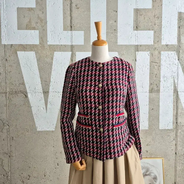 [BUNJANG] Tommy Hilfiger Houndstooth Check Tweed Jacket / 특가)타미힐피거 하운드투스 체크 트위드 자켓