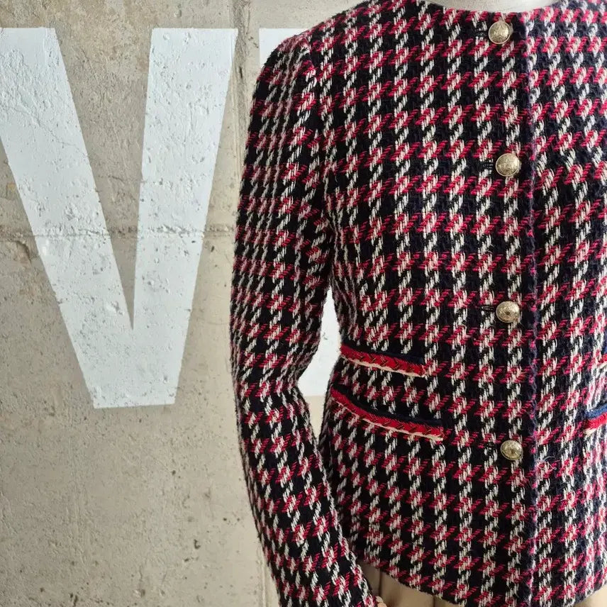 [BUNJANG] Tommy Hilfiger Houndstooth Check Tweed Jacket / 특가)타미힐피거 하운드투스 체크 트위드 자켓