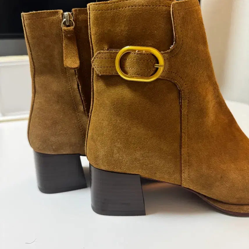 [BUNJANG] ZARA Ankle Boots Brown 39 / ZARA 자라 스웨이드 앵클 부츠 카멜 39사이즈