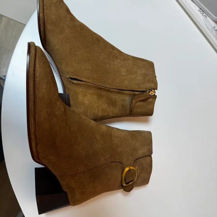 [BUNJANG] ZARA Ankle Boots Brown 39 / ZARA 자라 스웨이드 앵클 부츠 카멜 39사이즈