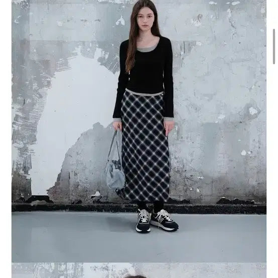 [BUNJANG] General Idea Layered Long Sleeve Knit Black L / 제너럴 아이디어 레이어드 롱슬리브 니트 블랙 L