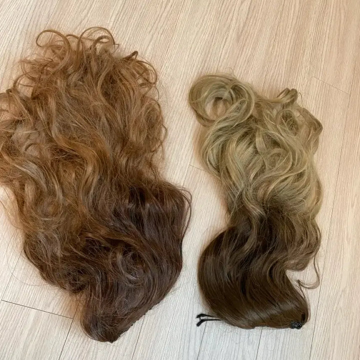 [BUNJANG] Big Wave Clip-On Ponytail Extension 50cm / 미사용 빅 웨이브 집게형 롱 포니테일 붙임머리 피스 50cm 정도