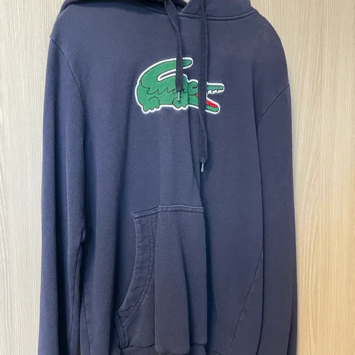 [BUNJANG] Lacoste Navy Big Logo Hoodie / 라코스테 네이비 빅로고 후드티