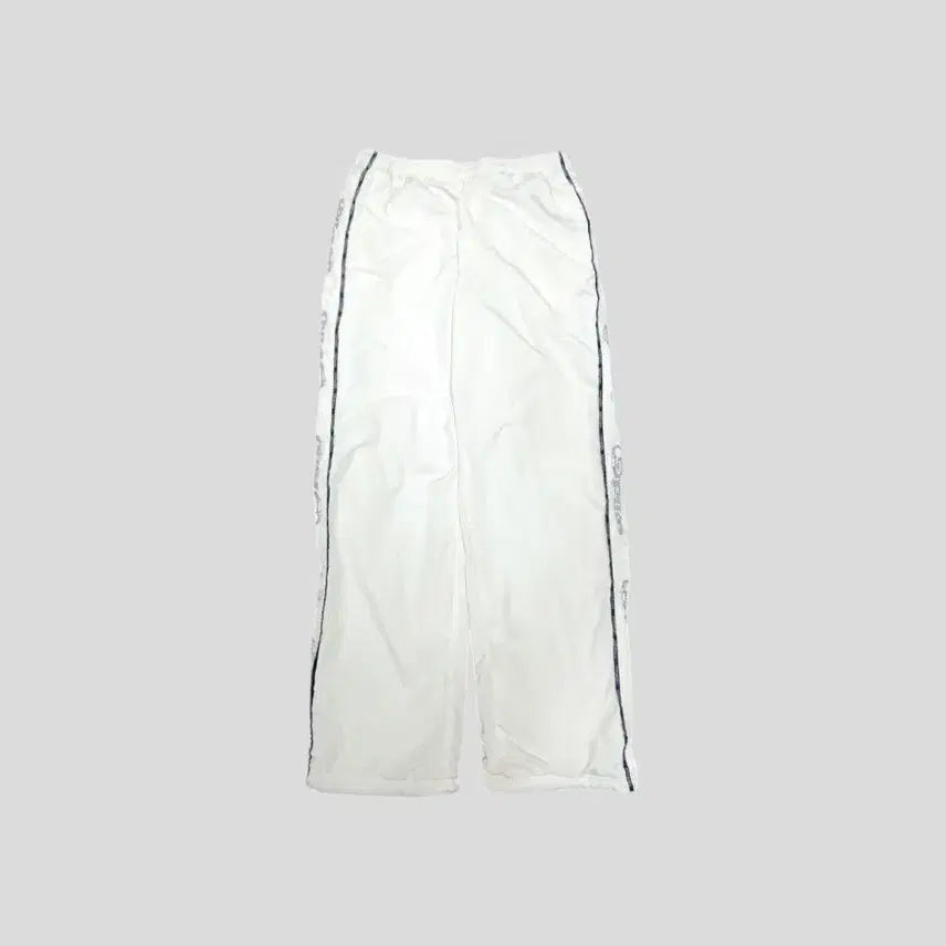 [BUNJANG] PIKO White Navy Mesh Side Line Old School Sweatpants / 아디다스 버건디 레드 로고 삼선 밴딩 조거팬츠 져지팬츠 트레이닝복 32-