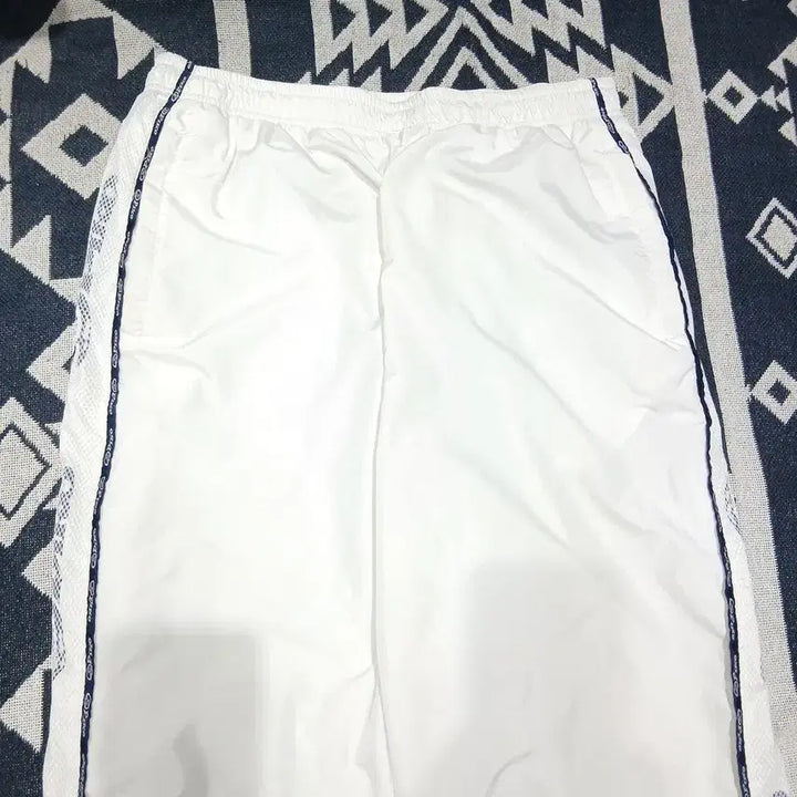 [BUNJANG] PIKO White Navy Mesh Side Line Old School Sweatpants / 아디다스 버건디 레드 로고 삼선 밴딩 조거팬츠 져지팬츠 트레이닝복 32-