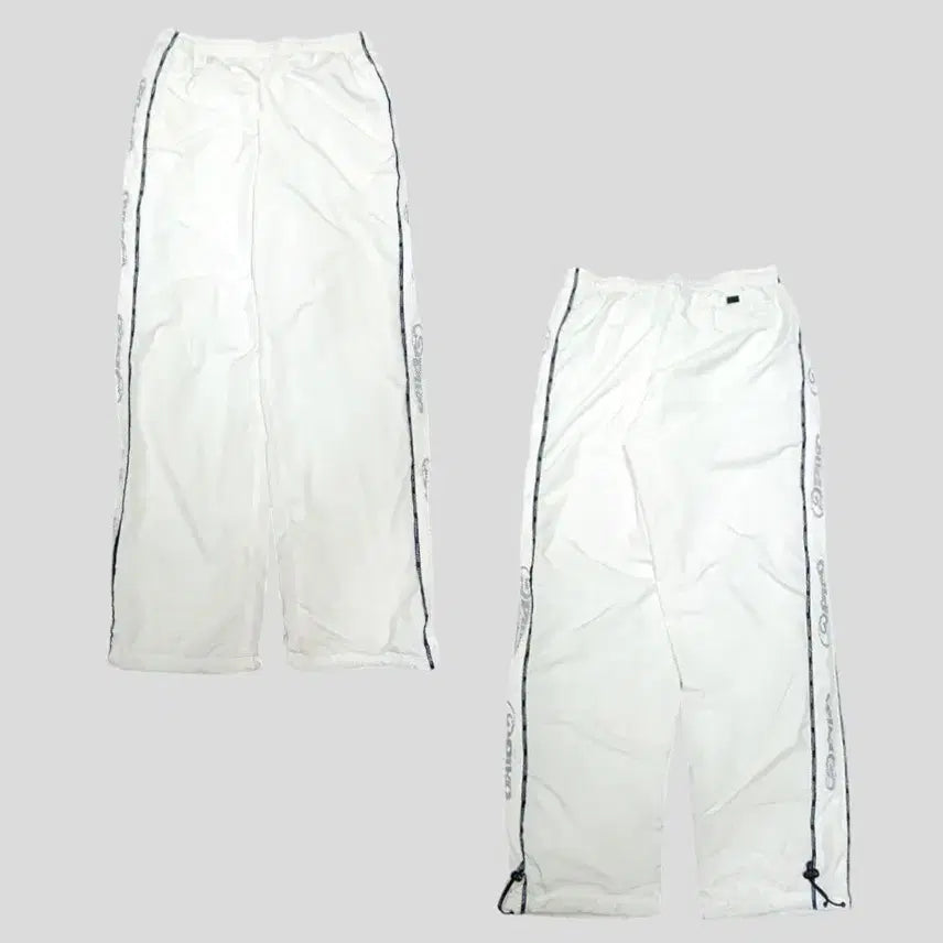 [BUNJANG] PIKO White Navy Mesh Side Line Old School Sweatpants / 아디다스 버건디 레드 로고 삼선 밴딩 조거팬츠 져지팬츠 트레이닝복 32-