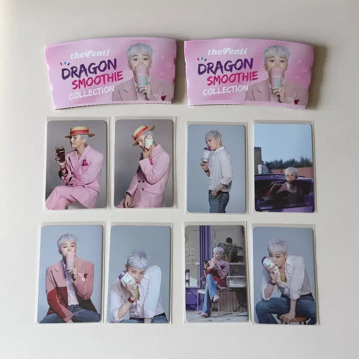 [SOLD OUT] 지드래곤 더벤티 포토카드 8종 일괄+ 컵홀더 2개