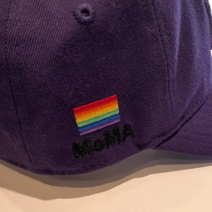[BUNJANG] New Era X MoMA Rainbow Embroidery Ball Cap (Purple) / (새상품) 뉴에라 X 모마 레인보우 자수 볼캡 (퍼플)