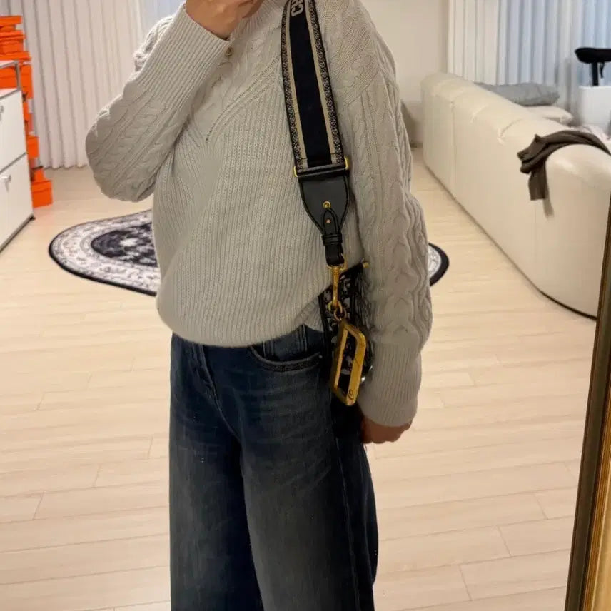 [BUNJANG] Dior Oblique Saddle Bag Black Shoulder Strap / 디올 오블리크 새들백 블랙 숄더 스트랩 포함