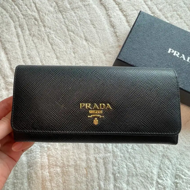 [BUNJANG] Prada Saffiano Long Wallet / 프라다 사피아노 블랙 장지갑 새상품급