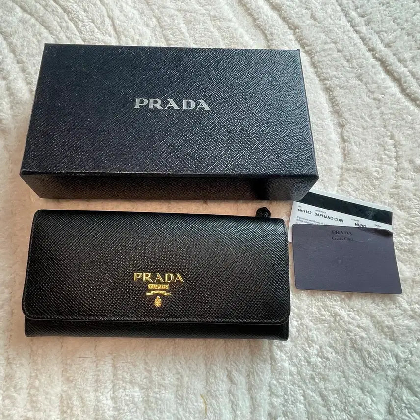 [BUNJANG] Prada Saffiano Long Wallet / 프라다 사피아노 블랙 장지갑 새상품급