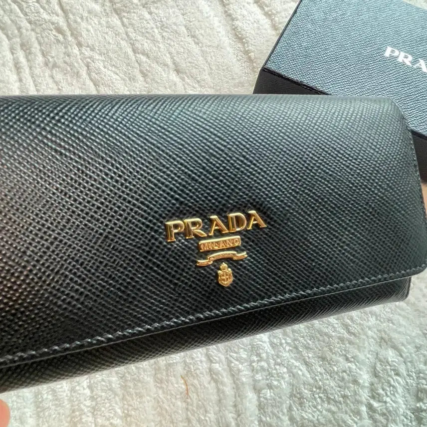 [BUNJANG] Prada Saffiano Long Wallet / 프라다 사피아노 블랙 장지갑 새상품급